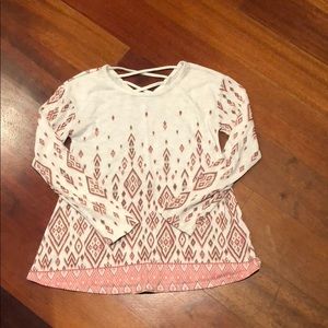 Justice girls size 10 long sleeve sweater blouse.